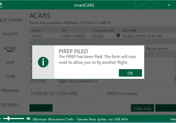 Compatibility with the smartCARS flight tracking system